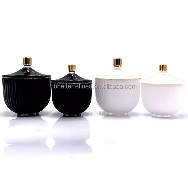 Black white luxury candle Jar lanterns candle jars