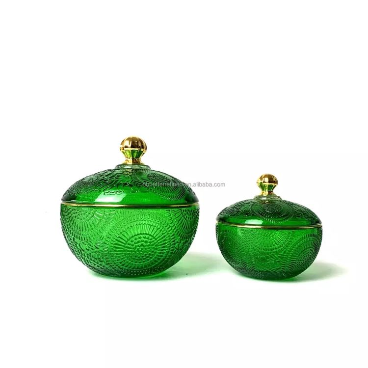 Christmas green sunflower pumpkin geo cut shaped jar for candle making