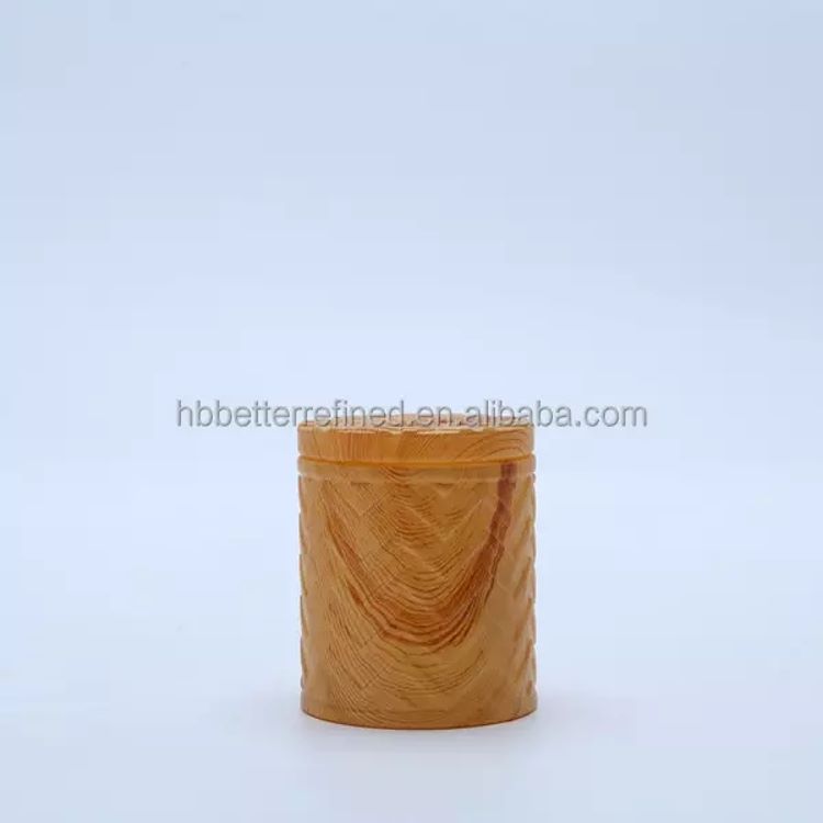 Marble effect glass candle jar with lid