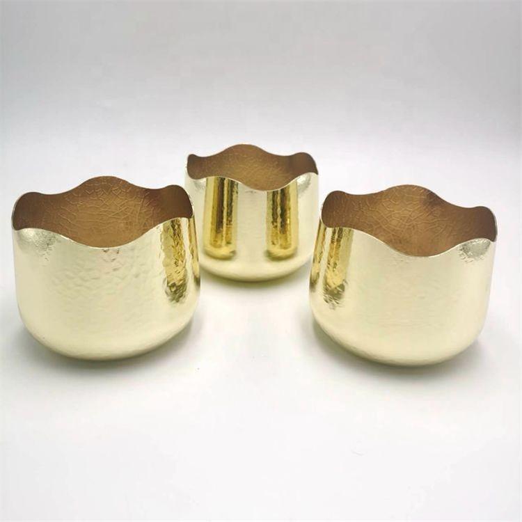 Hot Selling Unique Gold Metal Candle Jars