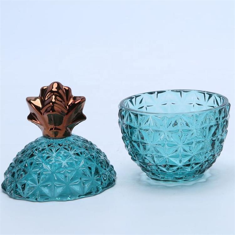 Luxury pineapple shaped glass candle jars