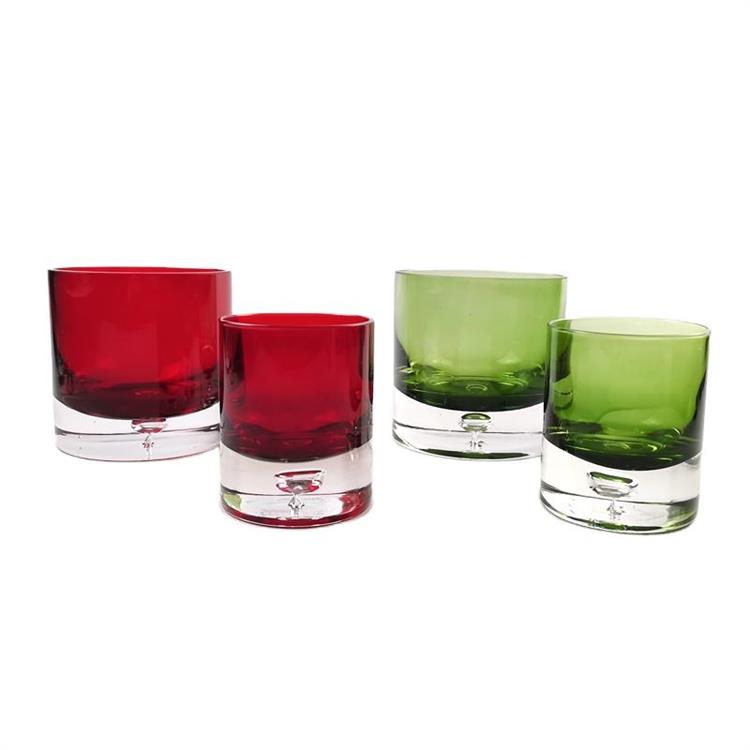 Empty colorful glass container glass candle jar for candle soy wax making